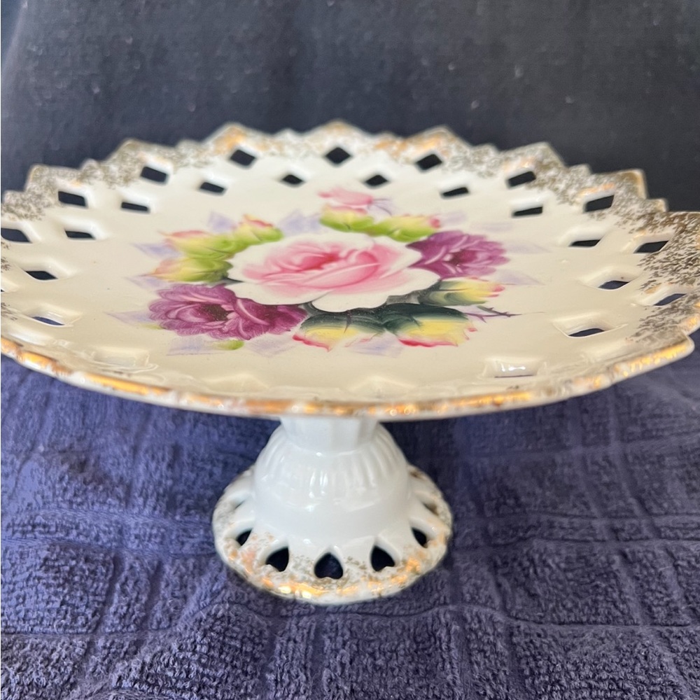 Vintage China Pedestal dish